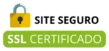 Selo verde escrito "Site Seguro – SSL Certificado", representando proteção de dados em compras online.